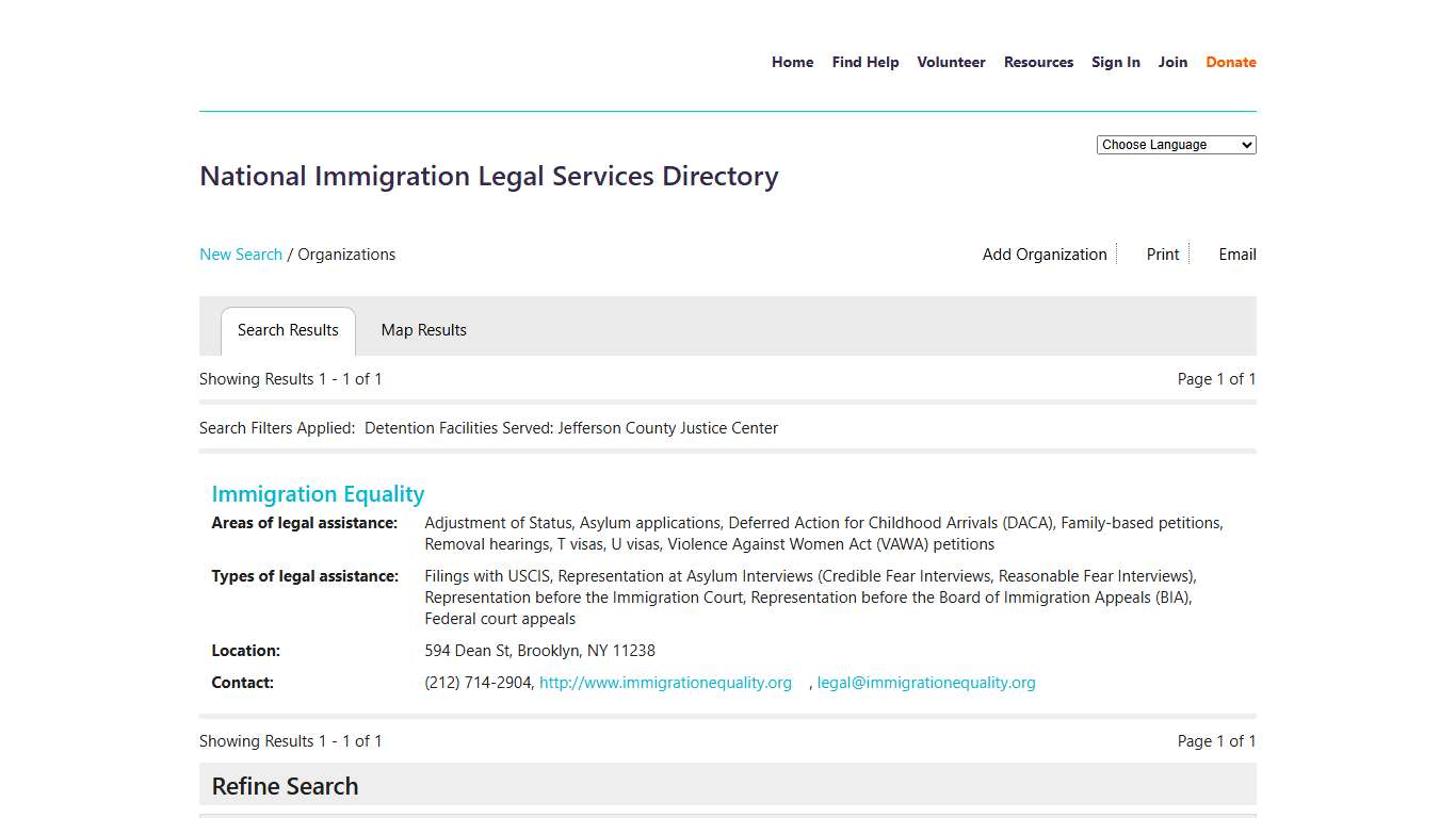 Organizations - National Immigration Legal Services Directory - Nonprofit Resource Center