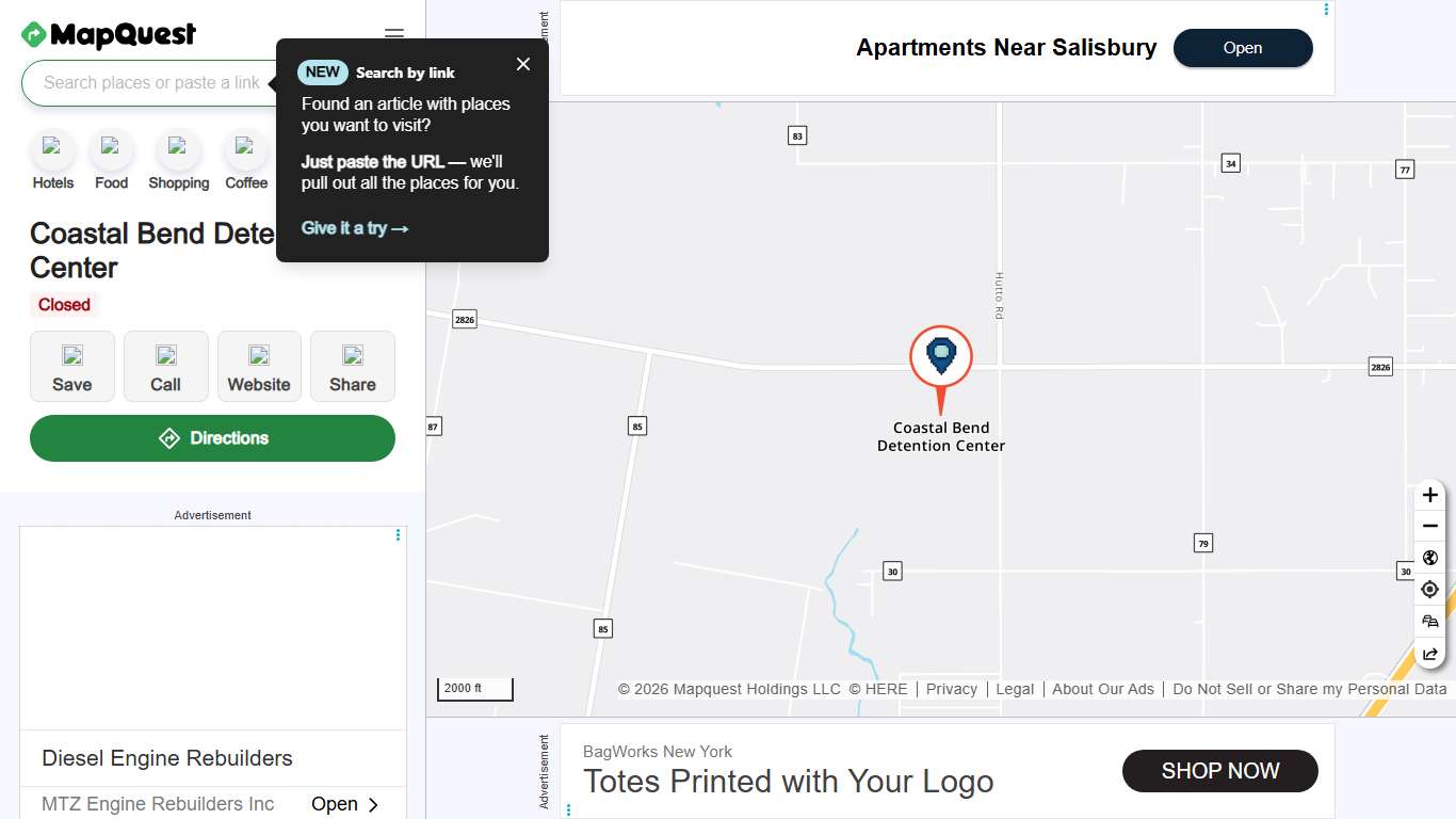 Coastal Bend Detention Center, 4909 FM 2826, Robstown, TX 78380, US - MapQuest